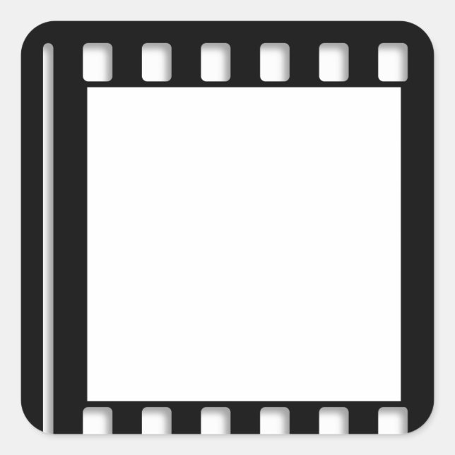 35mm Movie Star Hollywood Film Cinema Template Square Sticker (Front)