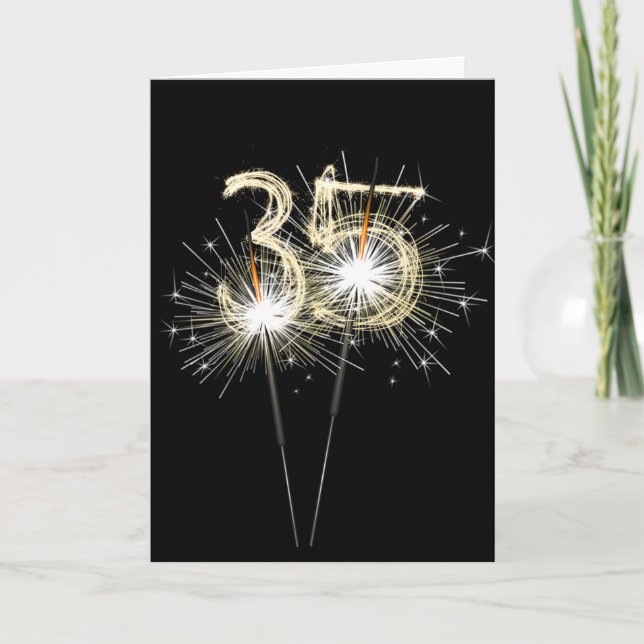 35th Anniversary Sparklers on Black Card (Front)