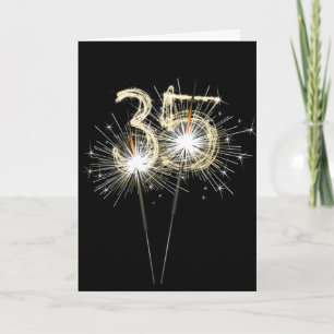 35th Anniversary Sparklers on Black Card