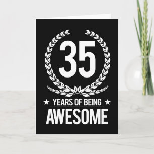 35th Birthday (35 Years Of Being Awesome) Card