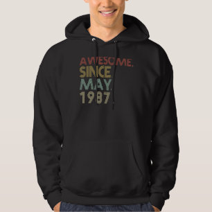 35th Birthday 35 Years Old Awesome Since May 1987 Hoodie
