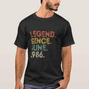 35Th Birthday 35 Years Old Vintage Legend Since Ju T-Shirt
