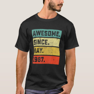 35th Birthday Awesome Since May 1987 35 Years Old T-Shirt