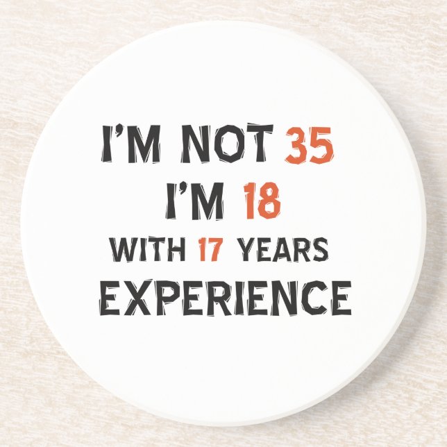 35th birthday designs coaster (Front)
