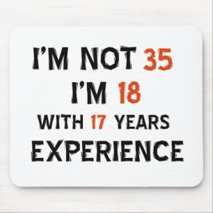 35th birthday designs mouse mat