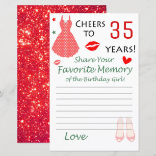 35th Birthday Favourite Memory of the Birthday Gir