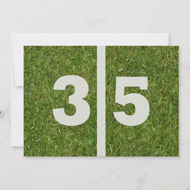 35th Birthday Football Party Invitation (Front)