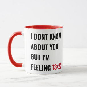 35th Birthday Gift 22 Inspired Red & White Mug
