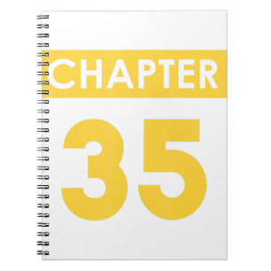 35th Birthday Gifts Chapter 35 Happy Bday Funny Id Notebook