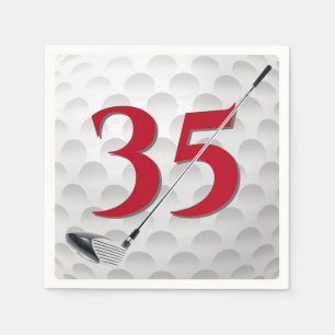 35th Birthday Golf Club Napkins