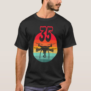 35th Birthday I Retro Remote Control Drones With C T-Shirt