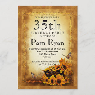 35th Birthday Invitation