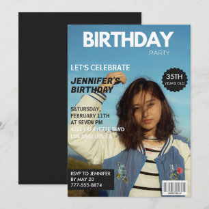 35th birthday invitations Magazine Cover