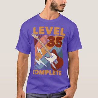 35th Birthday Level 35 Complete complete E-Guitar  T-Shirt