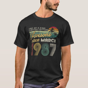 35Th Birthday March 1987 Decoration Men Women 35 Y T-Shirt
