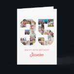 35th Birthday Number 35 Photo Collage Personalised Card<br><div class="desc">Celebrate momentous 35th Birthday with this cute card. It's a personalised photo collage birthday card that allows you to create a truly unique and memorable design. This customisable template lets you insert your own cherished photos, capturing the precious moments throughout the year. This custom card is perfect for commemorating your...</div>