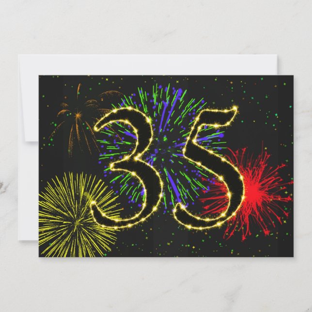 35th birthday party invitate invitation (Front)