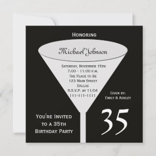 35th Birthday Party Invitation A Toast for 35