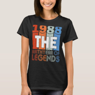 35th Birthday Shirt Born In 1988 Birthday Women Me