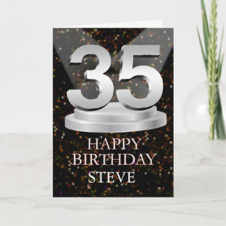 35th Birthday Spotlights Add A Name Card