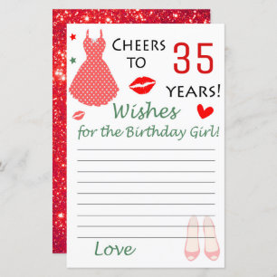 35th Birthday Wishes for the birthday girl