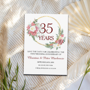 35th Coral Wedding Anniversary  Save The Date