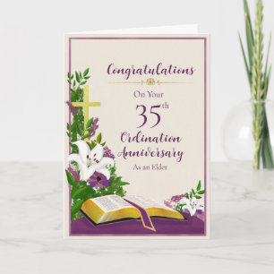35th Elder Ordination Anniversary Congratulations Card