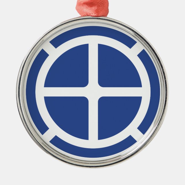 35th Infantry Division Badge Metal Tree Decoration (Front)