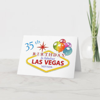 35th Las Vegas Birthday Card Standard (5" x 7")
