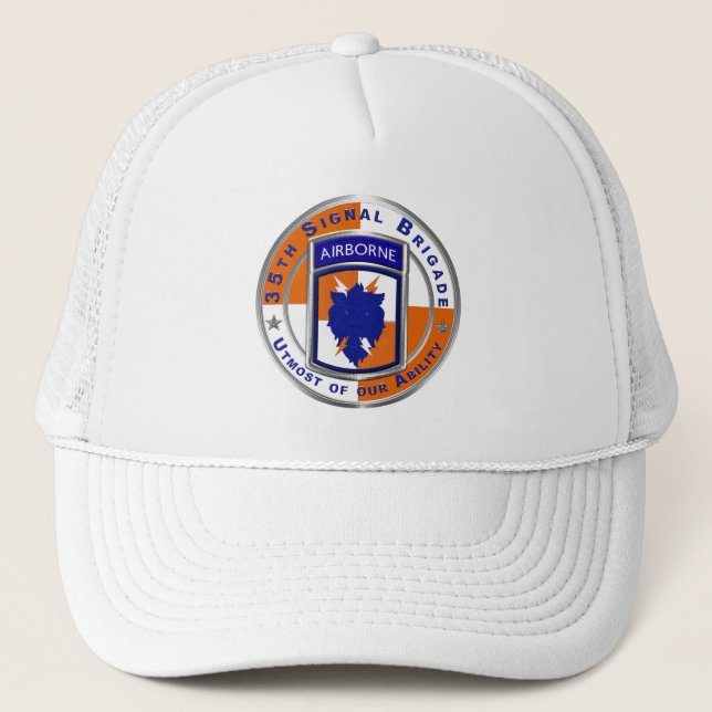 35th Signal Brigade  Trucker Hat (Front)