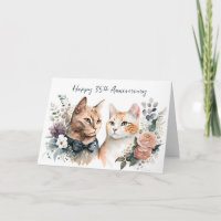 35th Wedding Anniversary Cats 