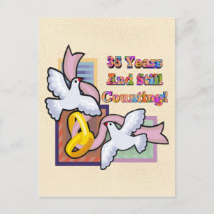 35th Wedding Anniversary Gifts Postcard