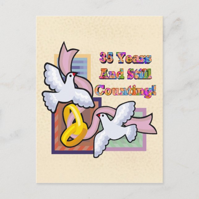 35th Wedding Anniversary Gifts Postcard (Front)
