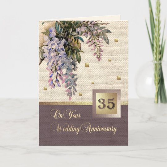 35th Wedding Anniversary Greeting Cards Zazzle Co Uk