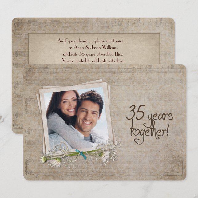 35th Wedding Anniversary Open House Invitation (Front/Back)