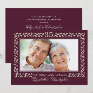 35th Wedding Anniversary Party Invitations