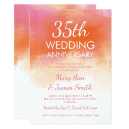  35th  Wedding  Anniversary  Invitations Announcements 