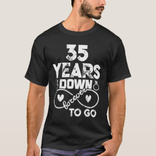 35th Wedding Anniversary Romantic Couple Husband W T-Shirt