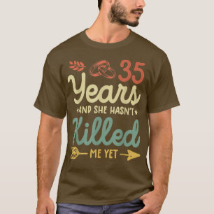 35th wedding anniversary tee matching couples 35
