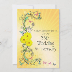 35th Wedding Anniversay Party Invitation