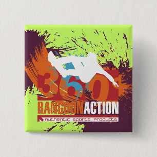 360 Degree Snowboarding Tshirts and Gifts 15 Cm Square Badge