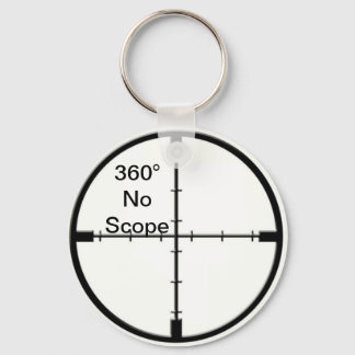360 No Scope Video Game Joke FPS keychain