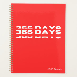 365 Days Red 2025 Planner