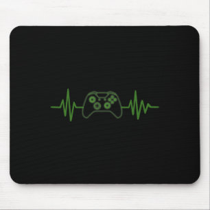 365 Gamer Heartbeat Tee For Video Game Players  Mouse Mat