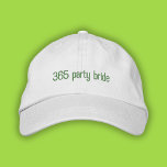 365 Party Bride Green Pop Girl Summer Dad Hat<br><div class="desc">chic minimalist 365 party bride embroidered dad hat in green text</div>