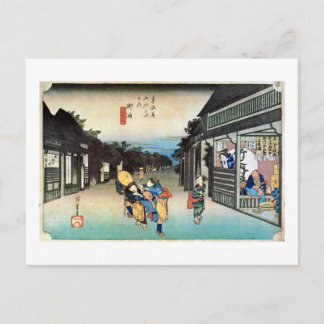 36. 御油宿, 広重 POSTCARD