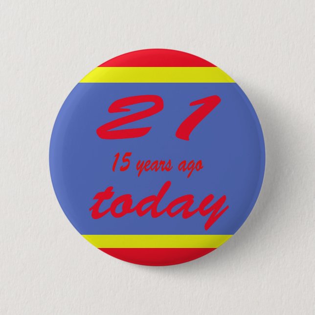 36 birthday 6 cm round badge (Front)