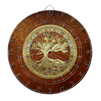 [36] Golden Celtic Tree of Life Dartboard