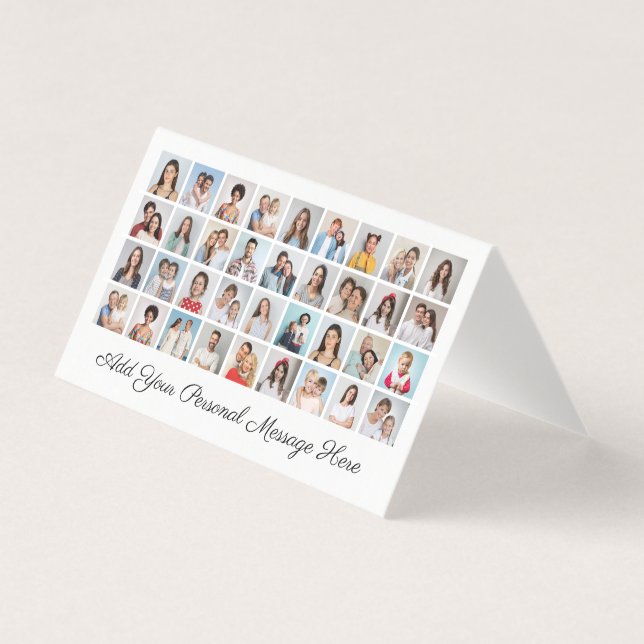 36 Photo Collage Add Your Greeting Pack of Cards (Front)