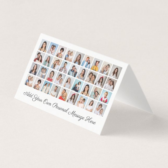 36 Photo Collage Add Your Greeting Pack of Cards (Front)